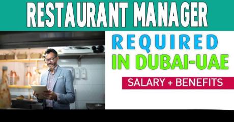 Restaurant Manager Required in Dubai