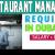 Restaurant Manager Required in Dubai