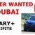 DRIVER WANTED IN DUBAI