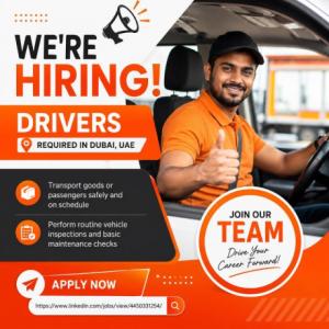 Drivers Required in Dubai