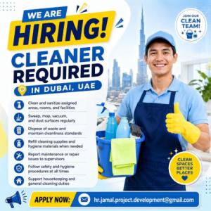 Cleaner Required in Dubai