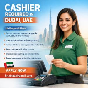 Cashier Required in Dubai