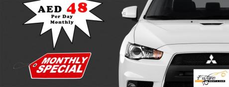 Mitsubishi Lancer EX now just for AED 48 per day on Monthly contract