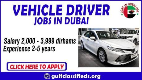 VEHICLE DRIVER JOBS IN DUBAI