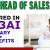 Head of Sales Required in Dubai
