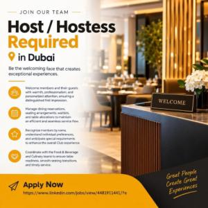 Host / Hostess Required in Dubai