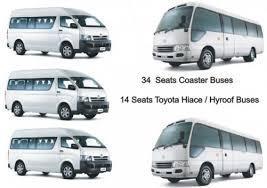 TOYOTA HIACE 15 SEATED, COASTER 29 SEATED BUSSES FOR RENT WITH DRIVER