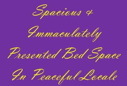 Spacious & Immaculately Presented Bed Space In Peaceful Locale