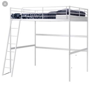 IKEA Loft/Bunk bed & Mattress  for sale in Al Nahda