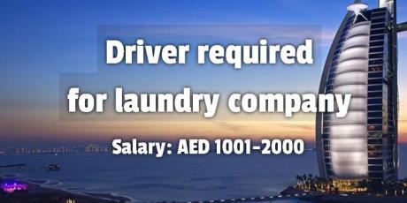 Driver required for laundry company