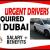 URGENT DRIVERS REQUIRED IN DUBAI