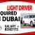 LIGHT DRIVER REQUIRED IN DUBAI