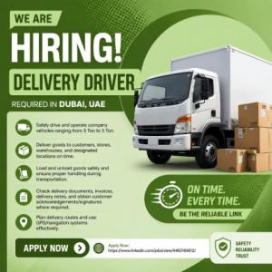 Delivery Driver Required in Dubai