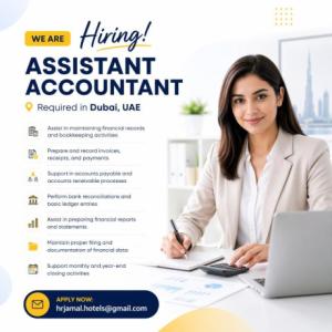 Assistant Accountant Required in Dubai