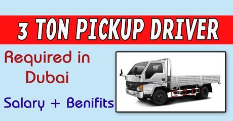 3 Ton Pickup Driver Required in Dubai