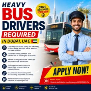 Heavy Bus Drivers Required in Dubai