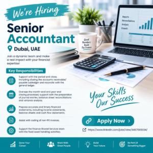 Senior Accountant Required in Dubai