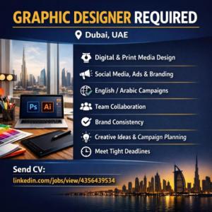 Graphic Designer Required in Dubai