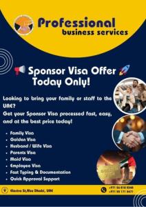 SPONSOR VISA OFFER TODAY. CONTACT US NOW!