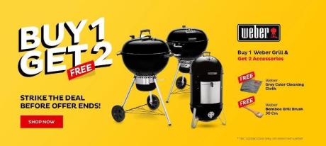 Buy Any Weber Grill from Homesmiths and Get 2 Weber Accessories Absolutely Free