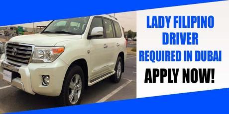 LADY FILIPINO DRIVER REQUIRED IN DUBAI