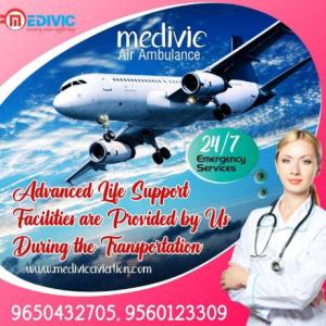 Avail ICU Support Air Ambulance Service in Kolkata by Medivic