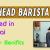 Head Barista Required in Dubai -