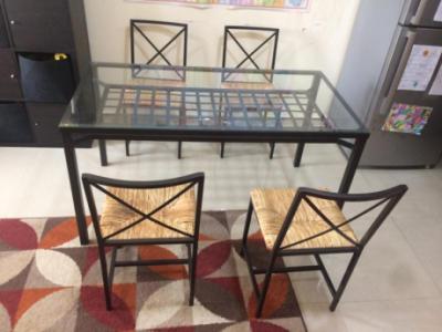 Dining Set with Table and Four Chairs for sale