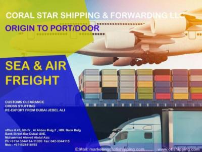 Origin to door world wide shipping service