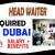 Head Waiter Required in Dubai