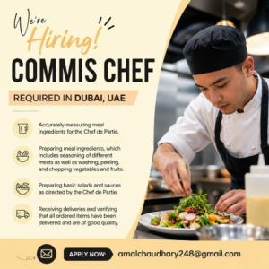 Commis Chef Required in Dubai