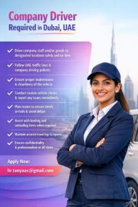 Company Driver Required in Dubai