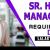 Sr. HR Manager Required in Dubai -