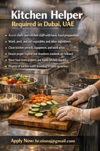 Kitchen Helper Required in Dubai