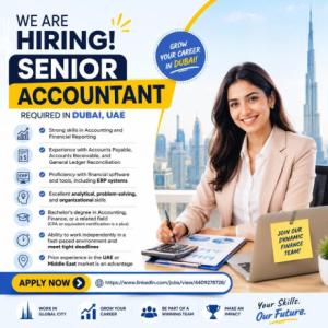 Senior Accountant Required in Dubai