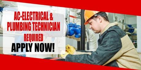 AC-ELECTRICAL AND PLUMBING TECHNICIAN REQUIRED IN DUBAI