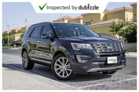 AED1581/month | 2017 Ford Explorer Limited 3.5L | Full Service History | GCC Specs AED 82,000