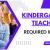 Kindergarten Teacher Required in Dubai