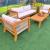 Outdoor wooden 5 seater garden sofa