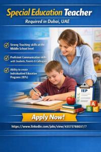 Special Education Teacher Required in Dubai