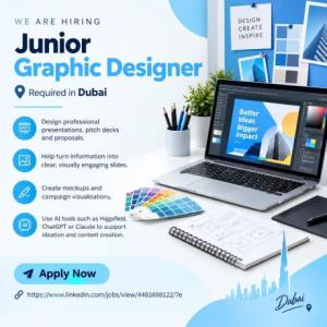 Junior Graphic Designer Required in Dubai