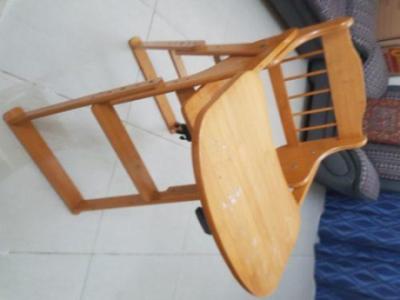 Baby High Chair Wooden Design Foldable