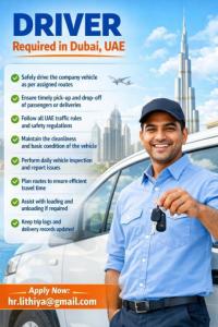 DRIVER Required in Dubai
