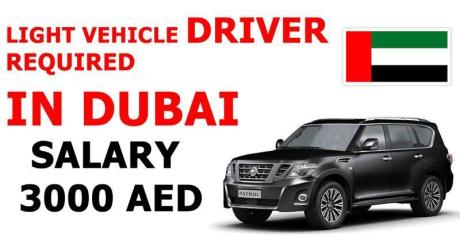 LIGHT VEHICLE DRIVER REQUIRED IN DUBAI