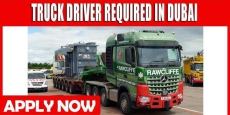 TRUCK DRIVER REQUIRED IN DUBAI