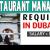 Restaurant Manager Required in Dubai