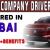 COMPANY DRIVER Required in Dubai -