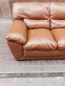 SOFA LEATHER BROWN 6 SEATER 3-2-1