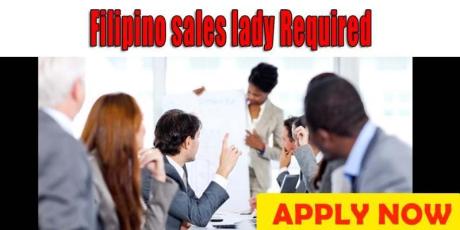 Filipino sales lady Required