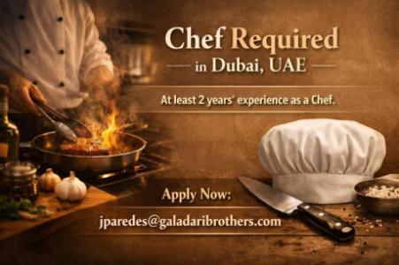 Chef Required in Dubai